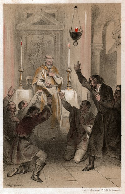 Saint Ignatius av Loyola, rundt 1820 (litografi) av . .