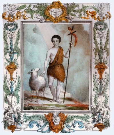 Døperen Johannes, ca 1880 (gravering) av . .