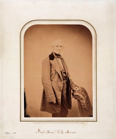 Samuel FB Morse, amerikansk kunstner og oppfinneren av morsekoden, ca 1870 av Frederick (attr. to) Barnard