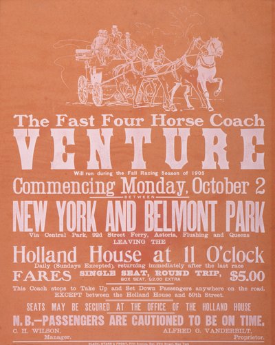 The Fast Four Horse Coach "Venture" av . .