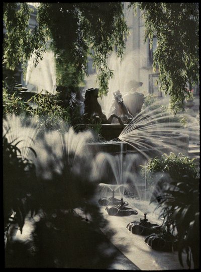 Neptunfontenen, Cheltenham, ca 1910 av Frederick (attr. to) Barnard