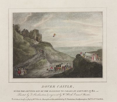 Den første kanalkrysset med ballong, 7. januar 1785 av Frederick (attr. to) Barnard