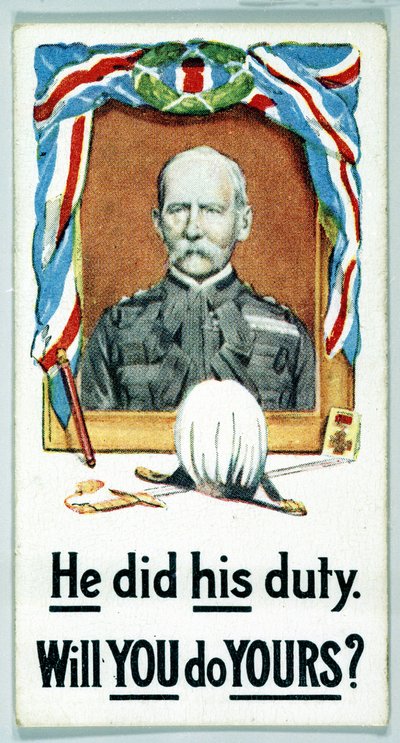 Storbritannia: Sigarettkort - WW1 Rekruttering av Ferdinand Georg Waldmuller