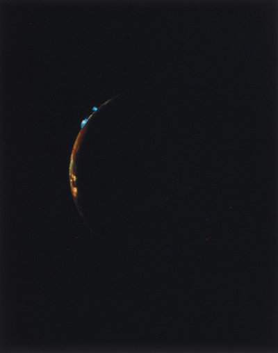 Vulkaner på kanten av Io, en av månene til Jupiter av Ferdinand Georg Waldmuller