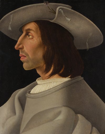 Portrett av en mann i profil, ca. 1525. av Italian Painter