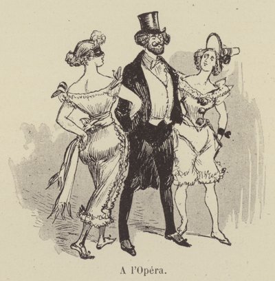 A l Opera av after Albert Robida