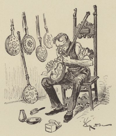 Bed pans  av after Albert Robida