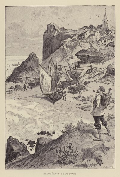 Oppdagelsen av Plouhic av after Albert Robida