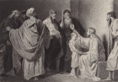 Jesus og et barn av after Albert Robida