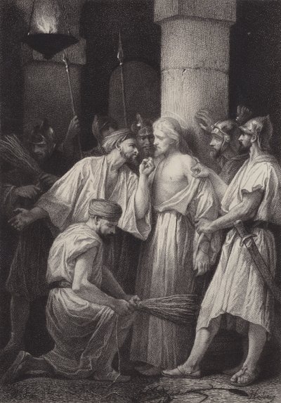 Jesus leverte til soldatene av after Albert Robida