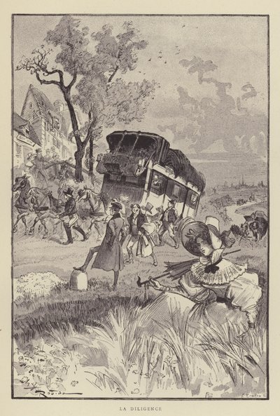 Aktsomhet av after Albert Robida