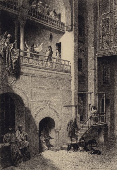 Lasarus og den rike mannen av after Albert Robida