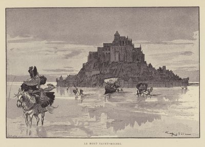 Mont Saint Michel av after Albert Robida