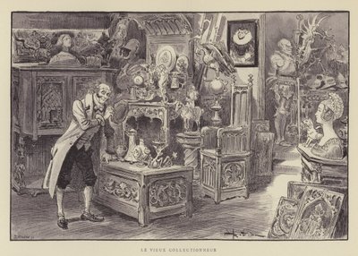 Den gamle samleren av after Albert Robida