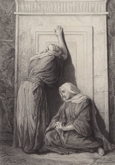 Maria Magdalena og den andre Maria av after Albert Robida