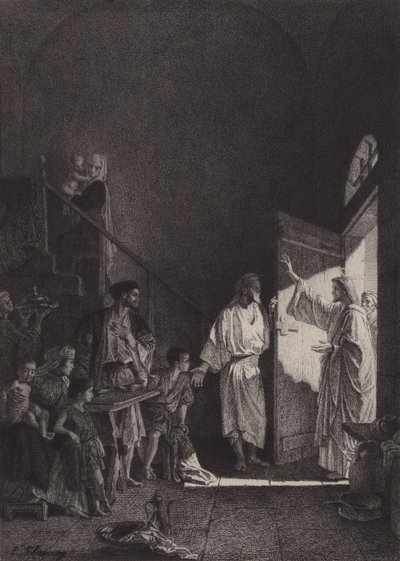 Fred være med dette huset av after Albert Robida