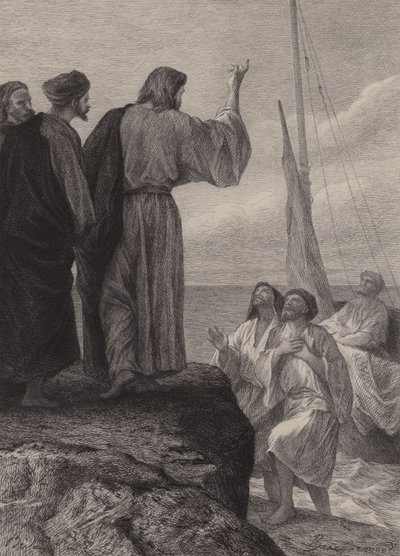 Jakobs og Johannes kall av after Albert Robida