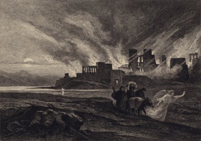 Ødeleggelsen av Sodoma av after Albert Robida