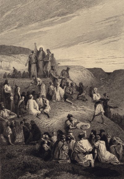 Mirakelet med brødene og fiskene av after Albert Robida
