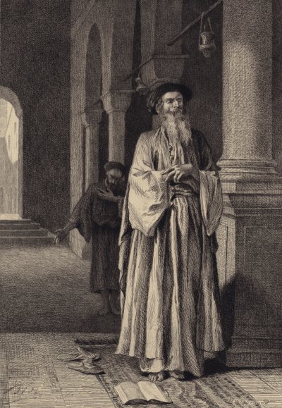 Fariseeren og tolleren av after Albert Robida