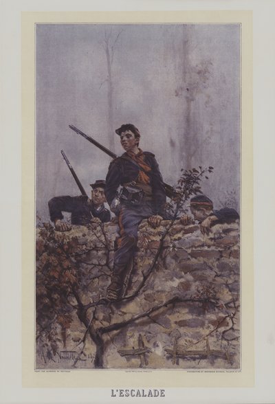 LEscalade (The Climb) av after Alphonse Marie de Neuville