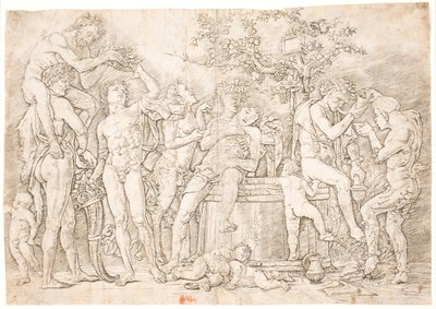 Bakre kanal ved vintønnen av after Andrea Mantegna