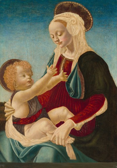 Madonna og barn av after Andrea del Verrocchio