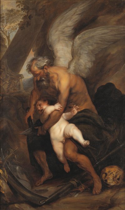 Time Clipping the Wings of Love av after Anthony van Dyck