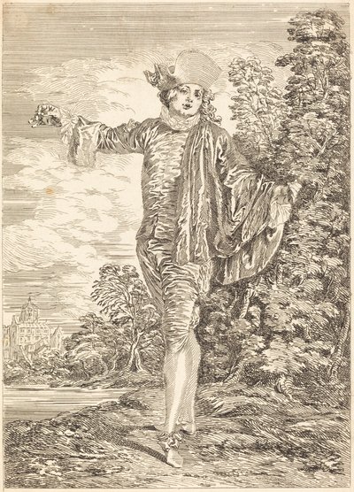 Likegyldig (The Indifferent) av after Antoine Watteau