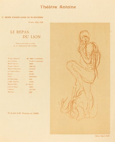 Løvens måltid av after Auguste Rodin