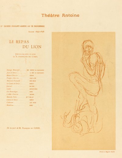 Løvens måltid av after Auguste Rodin