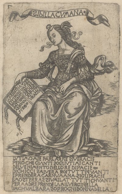 Cumaean sibyll av after Baccio Baldini