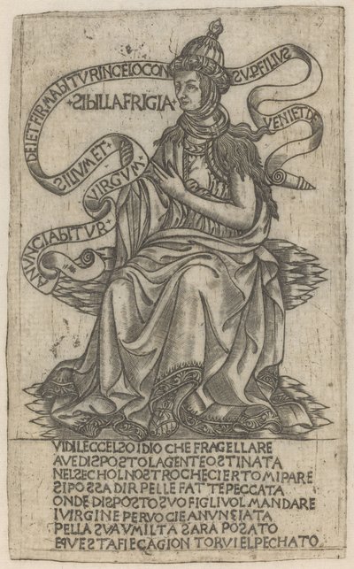 Frygisk sibyll av after Baccio Baldini