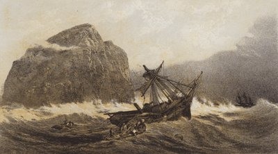 The Bass Rock (chromolitho) av after C. Stanfield