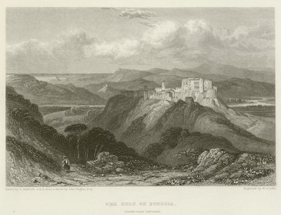 Spezziabukten, slott nær Sarzana av after C. Stanfield
