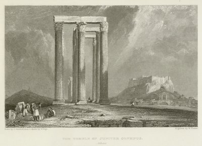 Templet til Jupiter Olympus, Athen av after C. Stanfield