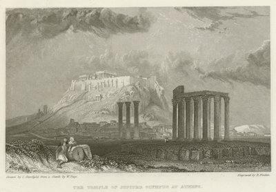 Jupiter Olympus-tempelet i Athen av after C. Stanfield