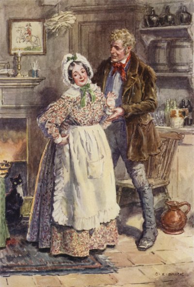 Illustrasjon for Martin Chuzzlewit av after Charles Edmund Brock