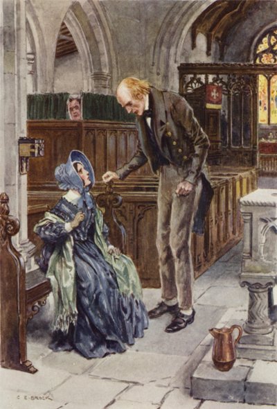 Illustrasjon for Martin Chuzzlewit av after Charles Edmund Brock