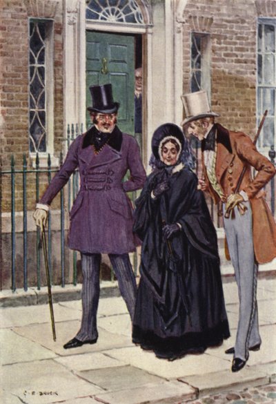 Illustrasjon for Nicholas Nickleby av after Charles Edmund Brock