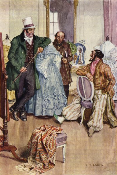 Illustrasjon for Nicholas Nickleby av after Charles Edmund Brock