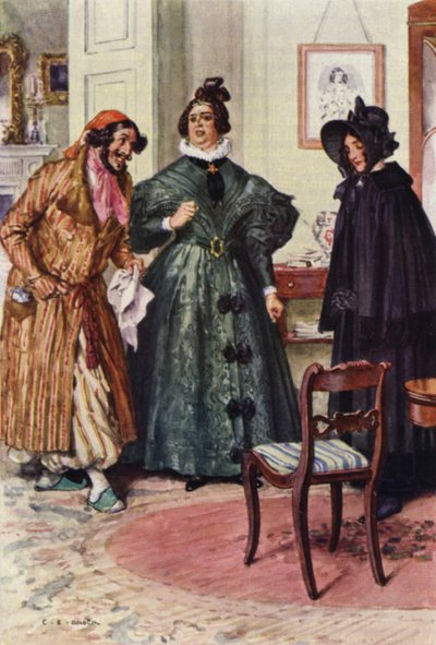 Illustrasjon for Nicholas Nickleby av after Charles Edmund Brock