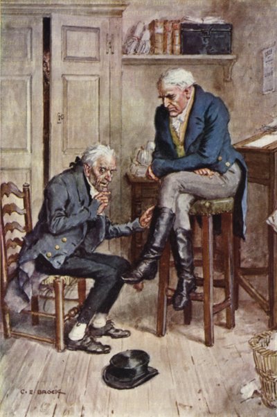 Illustrasjon for Nicholas Nickleby av after Charles Edmund Brock