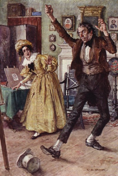 Illustrasjon for Nicholas Nickleby av after Charles Edmund Brock