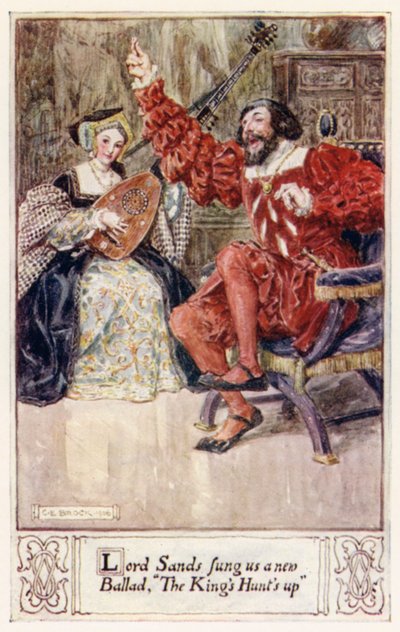 Lord Sands sang en ny ballade for oss, The Kings Hunts up av after Charles Edmund Brock