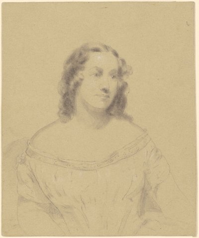 Fru Sylvanus D. Lewis (Estelle Anna Blanche Robinson) av after Charles Loring Elliott Seth Wells Cheney