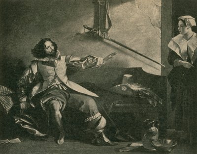 Charles Dickens som kaptein Bobadil, i Every Man In His Humor av after Charles Robert Leslie
