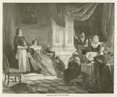 Sancho og hertuginnen av after Charles Robert Leslie