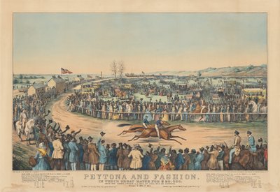 Peytona and Fashion: In Their Great Match for $20 000. Over Union Course LI 13. mai. 1845, vunnet av Peytona. Tid 7:39 3/4, 7:45 1/4 av after Charles Severin