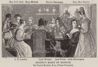Reginas Maids of Honor av after Daniel Maclise